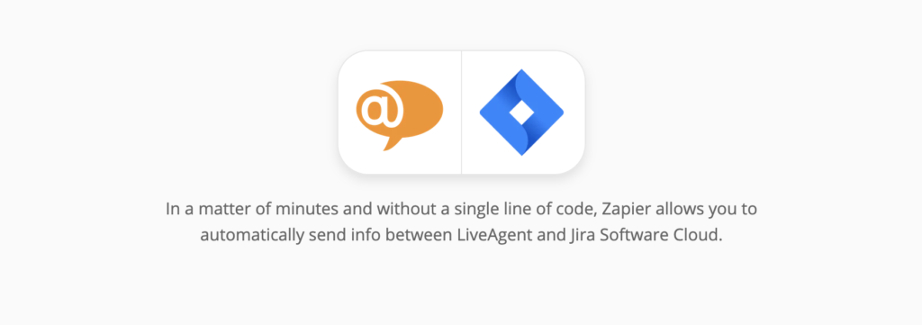 LiveAgent and Jira integration page on Zapier