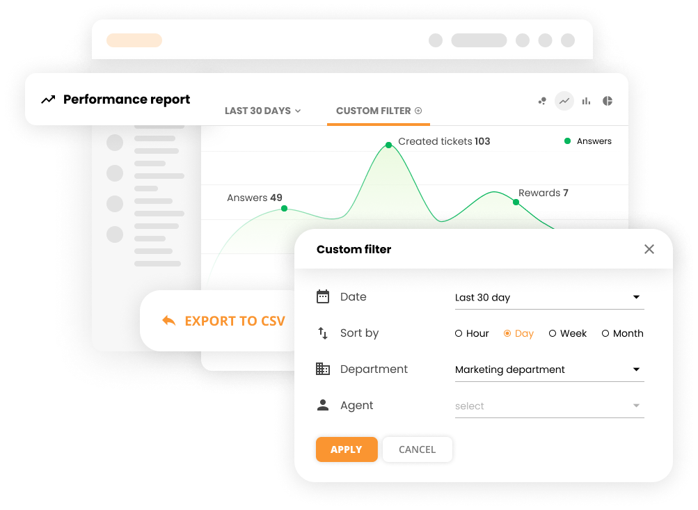 Отчет за работата в софтуер за клиентско обслужване - LiveAgent