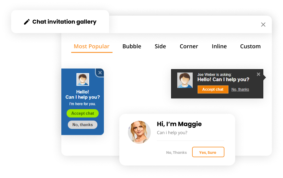 Chat invitation gallery